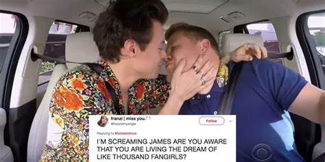 Harry Styles and James Corden Kiss on Carpool Karaoke - Christmas ...