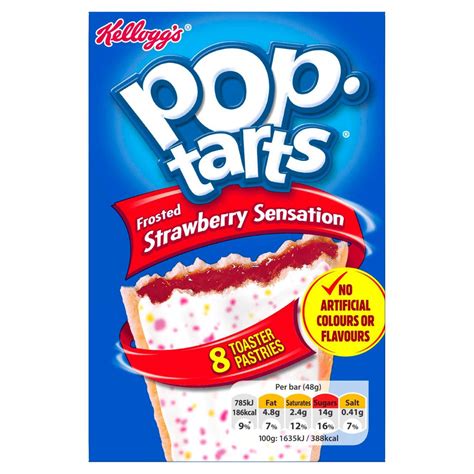 Kellogg's Pop Tarts Frosted Strawberry Sensation 8 x 48g | British Online