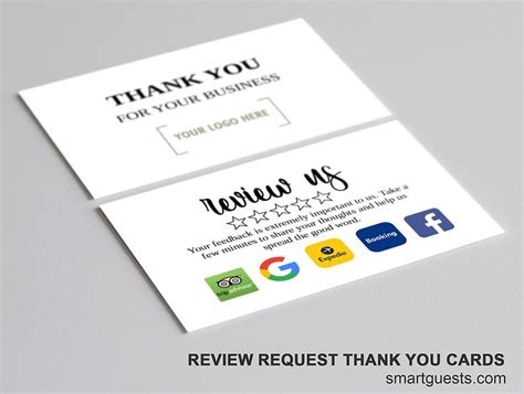 Review Request Thank You Business Card | Customer card, Business thank you cards, Make business ...