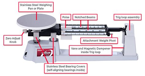 Triple Beam Mechanical Balance Scale Weight Set 2610g Lab Analytical ...