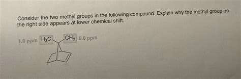 Solved Consider the two methyl groups in the following | Chegg.com