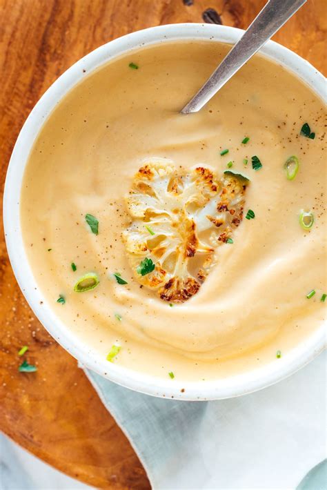 Creamy Roasted Cauliflower Soup Recipe - Cookie and Kate | Recipe ...