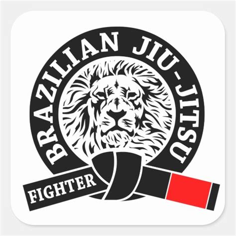 BJJ - Brazilian Jiu - Jitsu Square Sticker | Zazzle.com