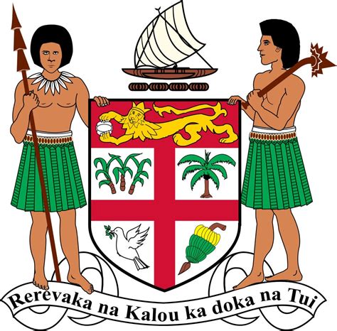 Fiji Flag and Coat of Arms SVG PNG . Fijian Oceania Country - Etsy