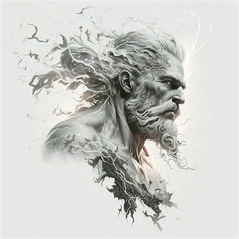 Zeus Tattoo Design White Background PNG File Download High Resolution ...