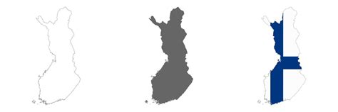 Highly detailed Finland map with borders isolated on background ...