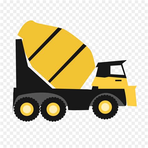 Sticker Excavator Wall decal Truck - Vector Hand-painted work vehicle ...