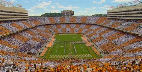 Tennessee fans successfully checker Neyland Stadium