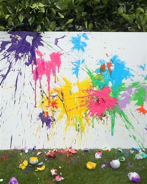 Eggshell Splatter Paint Spend more time making eggs-cellent art with your little one and less ...