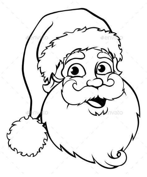 Santa Claus Outline | Santa claus drawing easy, Santa claus drawing, Santa coloring pages