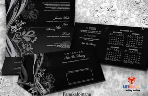 Contoh Undangan Pernikahan Hitam Putih - IMAGESEE