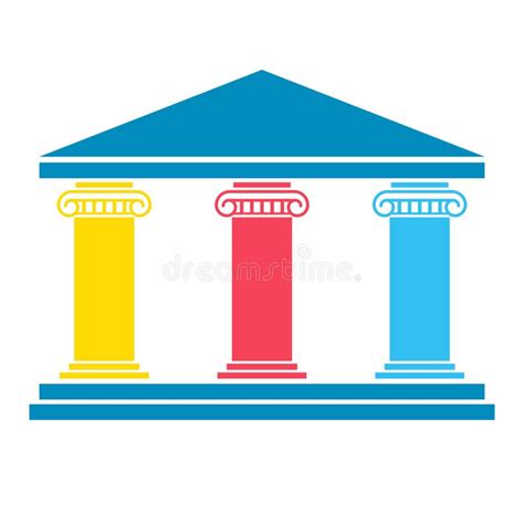 Three pillar diagram stock vector. Illustration of data - 120555966