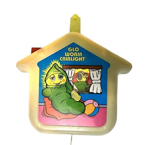 Vintage Playskool Glo Worm Crib Night Light Music Box Baby Toy Glow ...