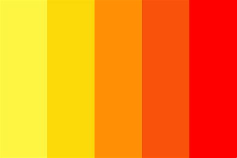 Yellow Orange Gradient Color Palette