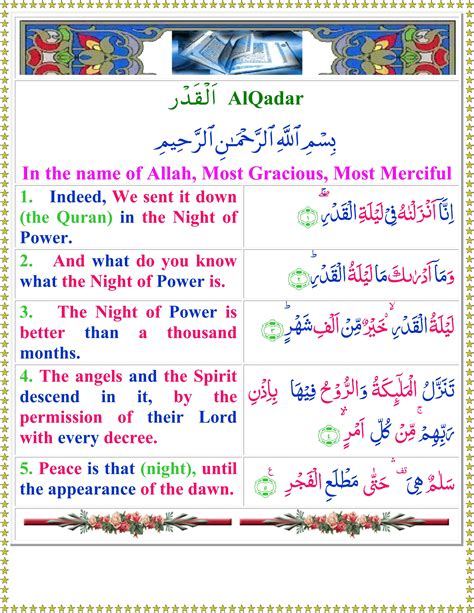 Read Surah Al Qadar With English Translation - Quran o Sunnat