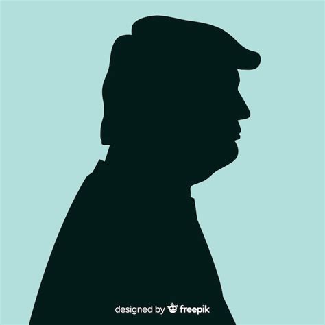 Donald trump portrait with silhouette style Vector | Free Download