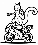Mewtwo On Motorbike coloring page  Download Print Or Color Online For sketch template