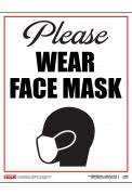 Please Wear Face Mask Window Cling - Compliance Poster Company