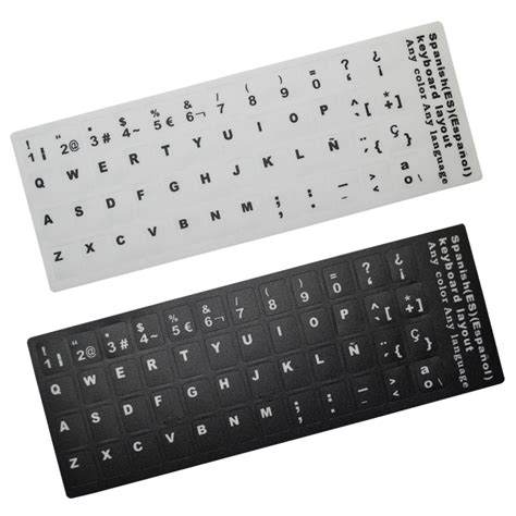 5PCS Computer ESP Spanish Keyboard Stickers For Macbook Air Pro 11 13 15 Laptop Spanish Keyboard ...