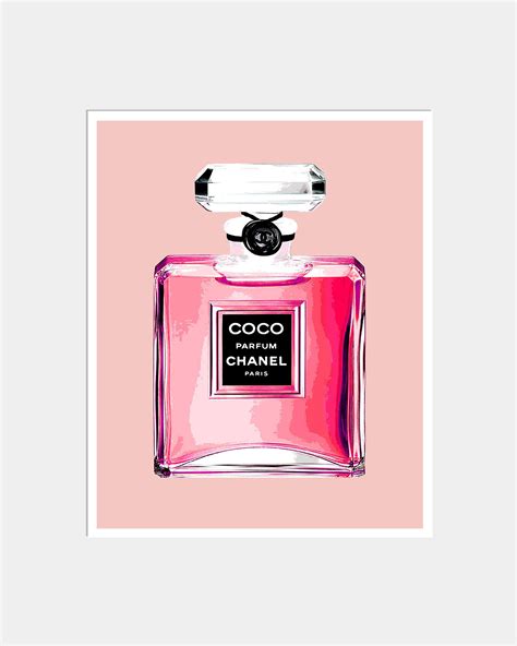 Chanel Perfume Bottle Print - Pink Perfume Print - Pink Chanel Perfume Bottle Print - Chanel ...