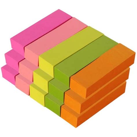 Small Sticky Notes, Self-Stick Notes 0.6 x 2 Inch, Variety of Colors ...