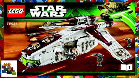 LEGO instructions - Star Wars - 75021 - Republic Gunship (Book 1) - YouTube