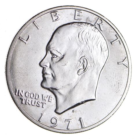 Silver - SPECIALLY MINTED - S Mint Mark - 1971 -S - 40% Eisenhower Silver Dollar - RARE ...