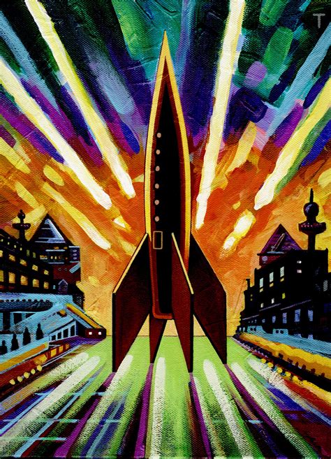 Rocket Painting # 25 Rocket Art, Retro Rocket, Rocket Ships, Space Rocket, Rocket Science, Nasa ...