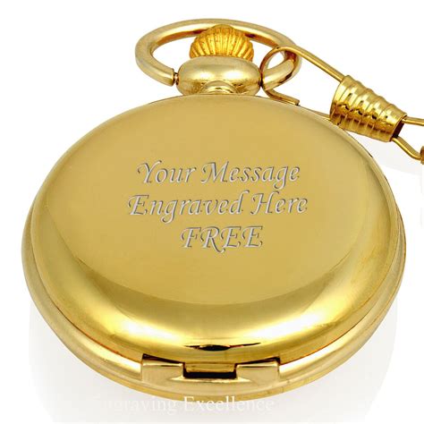 Personalised Gold Pocket Watch Engraved Pocket Watches for | Etsy