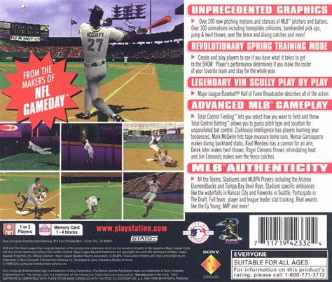 MLB 99 (1998) PlayStation box cover art - MobyGames