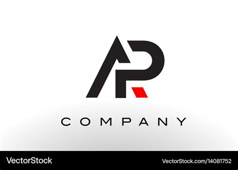 Ap logo letter design Royalty Free Vector Image