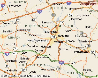 West Wyomissing, Pennsylvania Area Map & More