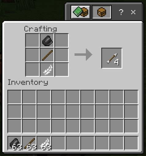 Recipes to Make Normal Arrow in Minecraft