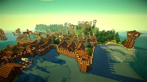 Viking Village with harbour Minecraft Project