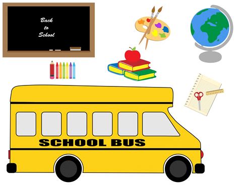 School Bus & Stationery Free Stock Photo - Public Domain Pictures