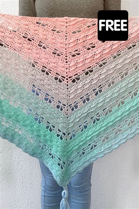 Crochet butterfly shawl - free crochet pattern + video | Crochet shawl pattern free, Crochet ...