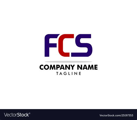 Initial letter fcs logo template design Royalty Free Vector