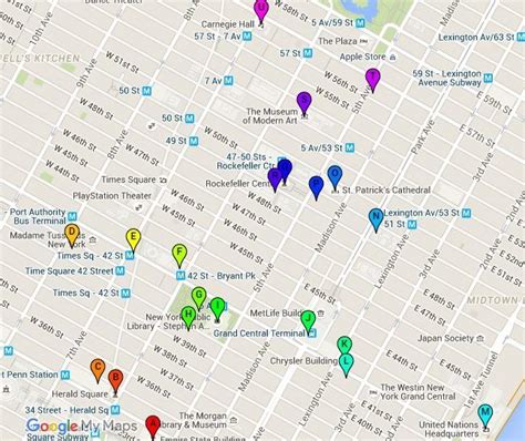 Walking Map of Midtown Manhattan | Midtown manhattan, New york city vacation, Nyc map