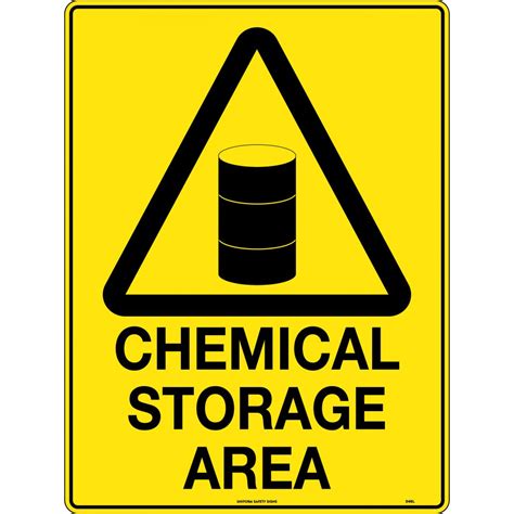 CHEMICAL STORAGE AREA Caution Sign - Safety Supplies Direct