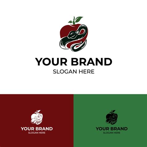 apple and snake logo for brand identity 7851856 Vector Art at Vecteezy