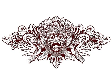 Premium Vector | Balinese ornament isolated on white background