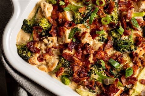 Chicken Bacon Broccoli Casserole - A Dash of Macros