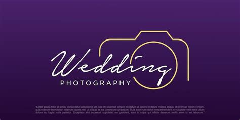 Premium Vector | Wedding photography logo design vector template