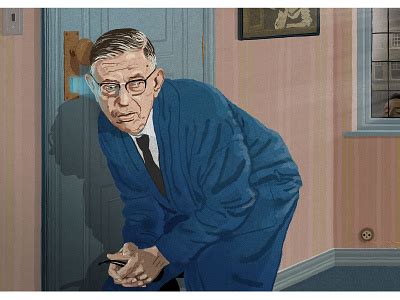 Illustration Of Jean Paul Sartre designs, themes, templates and downloadable graphic elements on ...