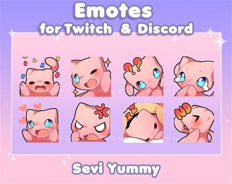 Mew Emotes Pokemon Twitch/Discord | Etsy