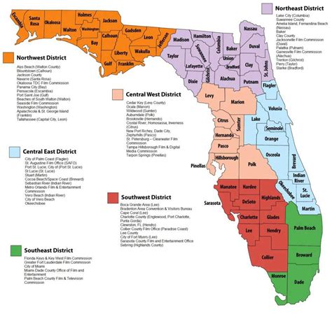 Map of Florida Counties – Film In Florida