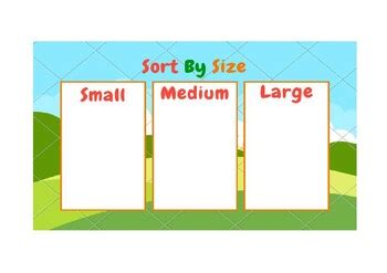 Sorting by Size Printable by Teacher Julie and Klay | TPT