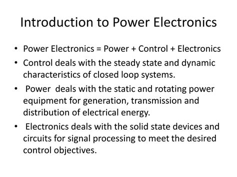 PPT - POWER ELECTRONICS PowerPoint Presentation, free download - ID:1971176