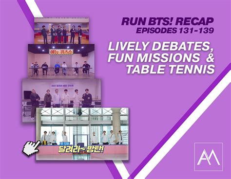 Run BTS! Recap: Episodes 131-139 Lively Debates, Fun Missions and Table ...