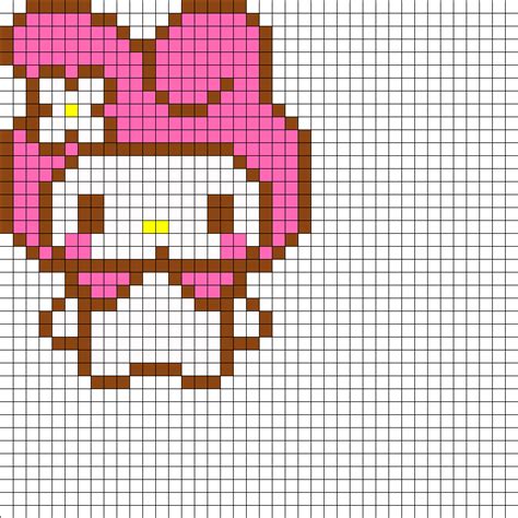 Pastel My Melody Perler Bead Pattern | Bead Sprites | Characters Fuse ...